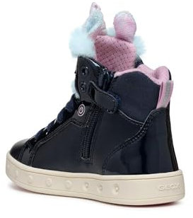 Geox J Skylin Girl A, Scarpe da Ginnastica, Navy/Multicolor, 31 EU