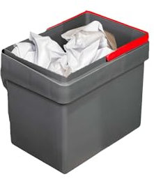 Avilia Abfalleimer für Mülltrennung, ausziehbar, für den Innenbereich, 15 l, mit automatischer Deckelöffnung, anthrazitgrau, aus Kunststoff, 34,5 x 25 x 28,5 cm