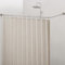 Crkmire L Form Duschvorhangstange, [61-94 cm] x [61-94 cm] Ecke Kein Durchhängen 90 Grad über Eck Gebogene Gardinenstange für Badezimmer, mit 12 Ringhaken und Deckenstütze Gebürstetes