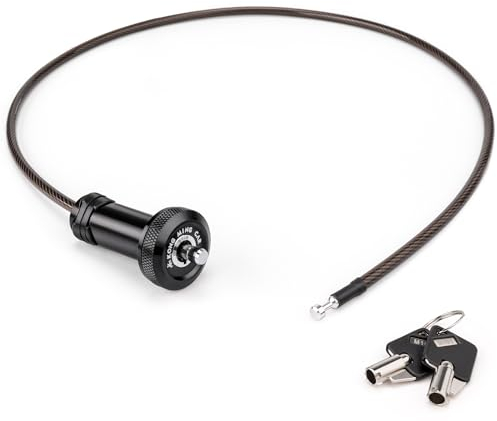 KONG MING CAR Fahrrad-Kabelschloss – Lenkerend-Fahrradschloss – Fahrradkettenschloss Fahrradhelm-Kabelschloss Diebstahlschutz für Mountain/Rennradstangen (schwarz)