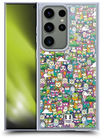 Head Case Designs Eule Tierische Überlastung Gelhülle [Militärischer Schutzgrad] Kompatibel Mit Samsung Galaxy S23 Ultra 5G Und Kompatibel Mit MagSafe