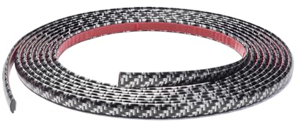 Adunsiaoto Selbstklebende Kohlefaser-Zierleiste, Chrom Universal Chromzierleiste für Auto Karosserie Fenster Außen Dekoration, Chrom Auto Zierleiste Trim(6mm)