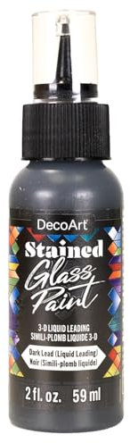 DecoArt Stained Glass 3D Liquid Leading 59ml (2oz) - Dark Lead