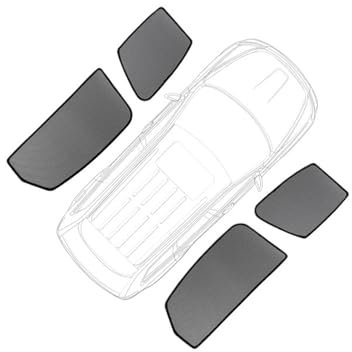 Autofenster-Visier Magnetischer Auto Sonnenschutz Frontscheibe Rahmenvorhang Rückseitenfenster Visier Für Suzuki SX4 S-CROSS 2014 2015 2016 2017 2018 2019 2020 2021 Solljusskydd(Farbe:4PCS Side Window