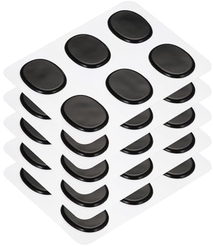 QUARKZMAN 30 Stück Trommel-Dämpfer Gel-Pads Silikon-Stummschaltungs-Pads Trommel-Dämpfer Moon Gels Schwarz 30x25x3mm für Drums Becken Klangkontrolle
