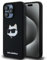 CG Mobile Karl Lagerfeld KLHMP15LSCHPPLK Hülle für iPhone 15 Pro 6.1 Schwarz hardcase Silicone Choupette Head