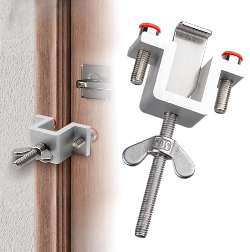 Yuchengxiang Portable Home Security Lock, Travel Door Locker, Anti Theft Safety Privacy Lock for Home (Silver)