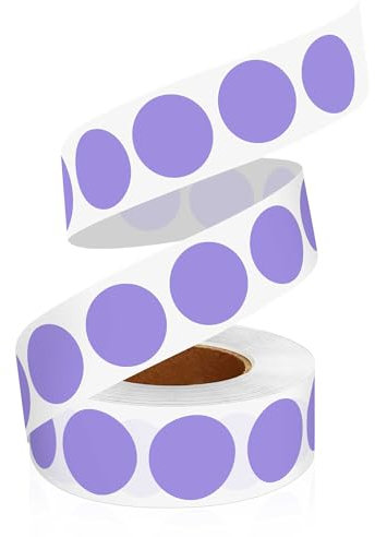 B 1,9 cm (3/4 Zoll), 1000 Stück, Farbcode-Etiketten (Lavendel)