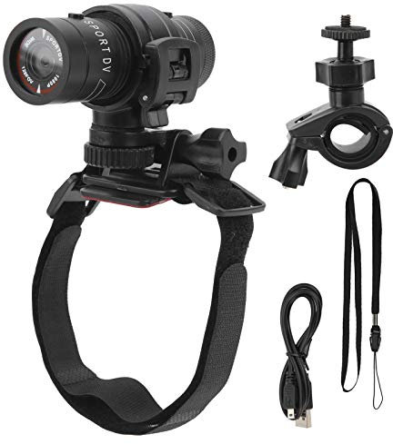 Motorcycle Video Recorder DVR Riding Recorder 1080P FULL HD Bike Helmet Camera Mountain Cycling Helmet Mount DV Cam with 120 Degree Wide Angle Lens for Outdoor Adventures