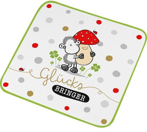 Sheepworld Zauberhandtuch mit Motiv Glück | kleines Handtuch, Gästehandtuch, in Form gepresst, 30 cmx 30 cm, Baumwolle | Geschenk, lustige Überraschung | 74381