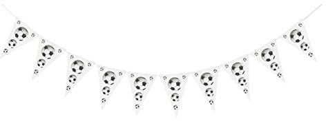 VICASKY Fußballmotiv Dreiecksbanner Partydekoration für Fußballpartys Zugfahne Dekoration Geburtstagsdeko Feste Hochstuhl-banner Wand-deko Platzsparend