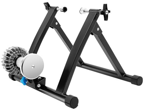 Fahrradtrainerständer, Stahl Fahrrad Rollentrainer, Magnetischer Heimtrainerständer, Einstellbarer Indoor Trainer für 26-29inch Fahrräder und 700C Fahrräder