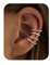 CASSIECA 3 Stück Ear Cuff für Damen-CZ Fake Helix Knorpel Ohrringe Fake Piercing Ohrmanschette Ohrringe Silber Clip Ohrklemme Funkelnde RundeHuggie Ohrringe Ohne Ohrloch mit Geschenkbox