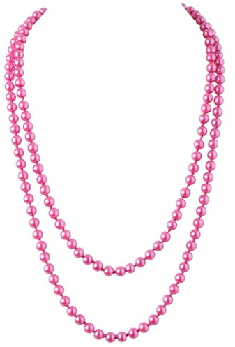 BABEYOND Modische Imitation Perlen Kette Flapper Art Deco Gatsby Kostüm Accessoires Lange Perle Halskette