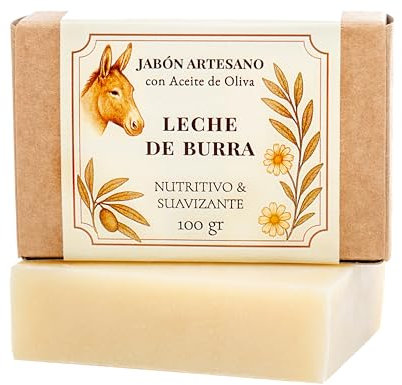 NATÜRLICHE ESELMILCHSEIFE mit Olivenöl 125 g – Eselmilchseife fürs Gesicht – Natürliche Gesichtsseife zur Hautreinigung – Feuchtigkeitsspendende und pflegende Gesichtsreinigung