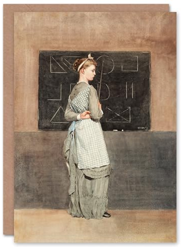 Artery8 Winslow Homer Art Card Teacher with Blackboard Watercolour