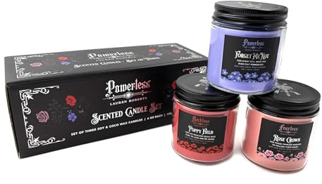 Lauren Roberts: Powerless Trilogy Scented Glass Candle Set (Set of 3)