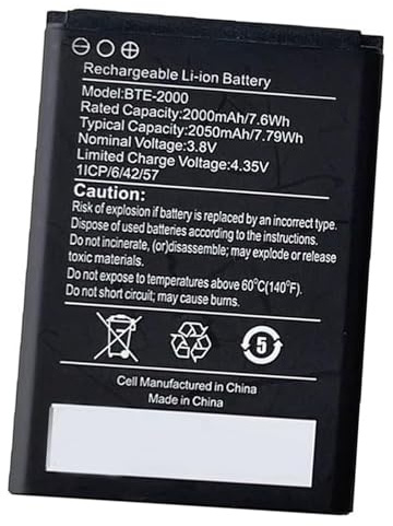Zgszmall Replacement Battery BTE-2000 for CAT S22, CAT S22 Flip Phone 3.8V 2000mAh