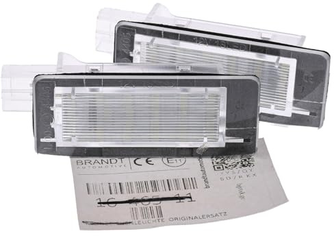 BRANDT Kennzeichenleuchten LED kompatibel mit Renault Captur I Clio III IV +Grandtour Espace IV JK Fluence I Grand Modus I Grand Scenic II III Laguna II III +Grandtour Modus I Scenic II III Zoe I