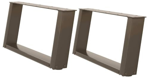 vidaXL Couchtischbeine U-Form 2 STK. Naturstahl 70x(30-31) cm Stahl