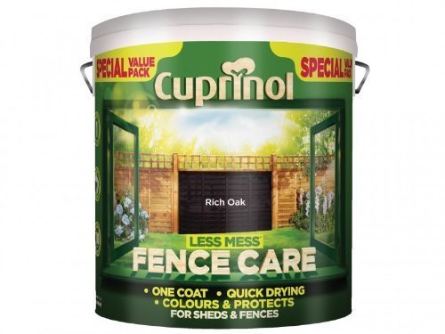 Cuprinol Less Mess Fence Care (Formerly Timber Care) 6L Rich Oak by Cuprinol