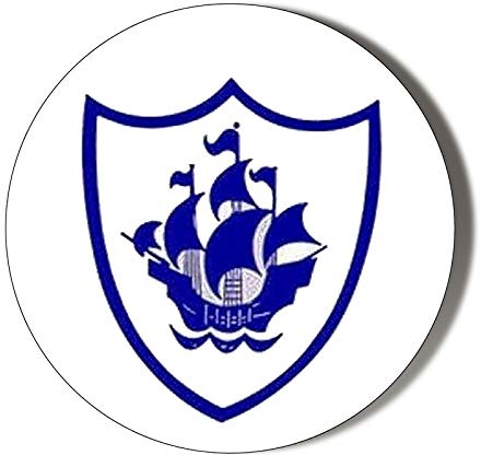 Gift Insanity BLUE PETER CREST WHITE 77mm novelty badge