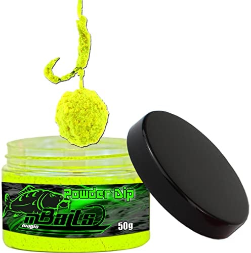 Angel-Berger Magic Baits Fluo Powder Dip Premium Range Pulverdip Boilie Dip Köder Dip Aroma Bait (Yellow/Captain Banana)