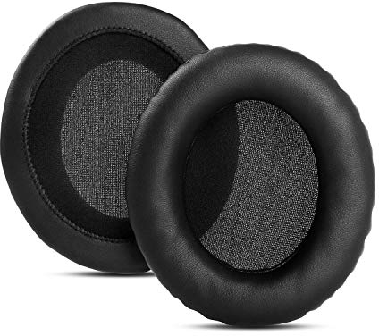 YunYiYi Almohadillas para auriculares de repuesto para auriculares de TV inalámbricos, Cuero sintético, Negro, 2 unidades