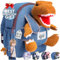 Naturally KIDS Dinosaurier Rucksack Kinder m Spielzeug ab 2 Jahre Junge, Mädchen, Geschenk Junge 2 Jahre Geburtstag, Brauner Dino Spielzeug