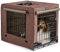 DONORO Hundekäfig-Set für kleine Hunde im Innenbereich, mit Hundekäfigabdeckung, Doppeltür-Hundehütten & Häuser für Welpen und Katzen, Faltbare Metallkontur-Hundekäfige (76,2 cm)