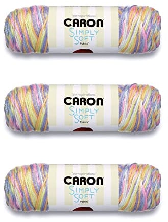 Caron Simply Soft Baby Brights Paints Yarn - 3 Pack of 141g/5oz - Acrylic - 4 Medium (Worsted) - 235 Yards - Knitting/Crochet