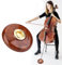 Cello-Antirutschmatte, tragbarer, rutschfester Cello-Stachelhalter, Cello-Rock-Stop-Pad, Spike-Bodenschutz mit Kunststoff- und Metallhalter, Rockstop-Zubehör für Musikinstrumente(gewachsen)