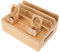 Ladestation Organisator, Holz Ladestation Organisator mit 5 USB Kabelanschlüssen, für Telefone, Tablets, Uhren, Elektronik (Farbe Edelstahl)