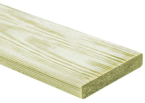 INLIFE 318564 Lot de 12 lames de terrasse en bois de pin imprégné 1,44 m² 1 m 25 kg