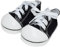 niannyyhouse 40 cm Plüschpuppe Segeltuchschuhe Länge 8,5 cm Puppenzubehör Dress Up (schwarz)