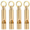 BESPORTBLE 4 Pieces Aluminium Alloy Sports Whistle, Whistle with Rings for Indoor Sports Field Football Survival Safety (Vintage Brass)