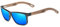 KINGSEVEN Marke Design TR90 + Walnuss Holz Handgemachte Sonnenbrille Männer Polarisierte Brillen Zubehör Sonnenbrille Verstärktes Scharnier 13 (Schwarz Blau)