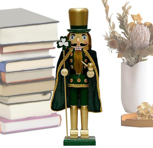 Wooden Nutcracker Ornaments, 15inches Handmade Wooden Nutcracker, King & Guard Solider Wooden Ornaments, Wooden Nutcracker Soldier, Large Nutcracker Figures, Easy To Use, Portable for Christmas Toy