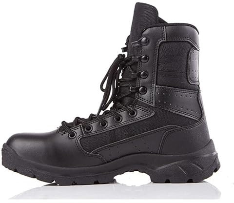 TPTOP Stivali Militari Mimetici Uomo Scarpe da Trekking Traspirante Stivali Combat Forze Speciali Scarponi Tactics Combattimento Tattici Stivali Caccia Trekking Desert All'aperto,Black-45EU
