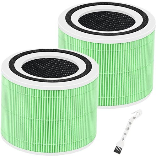 DAODEFUL Core 300S Replacement Filter for LEVOIT Core 300 / 300S / P350 Air Purifier - 3-in-1 HEPA & Activated Carbon Filter - Green