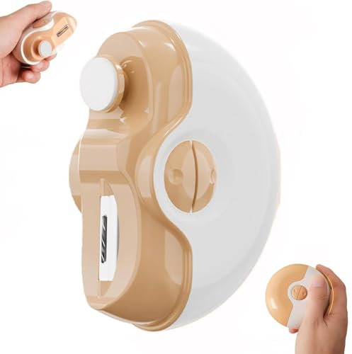 Tagliaunghie elettrico 3 in 1, lima per unghie elettrica con tagliaunghie e lucidante per unghie con luce, ricaricabile tramite USB, per bambini e adulti (giallo)