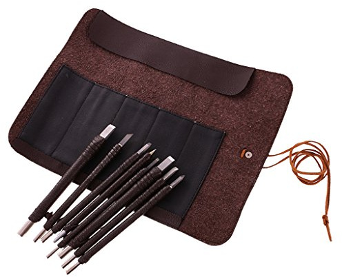 Set of 8 Chisel Stone Wood Carving Seal Engraving Set Hobby Craft Tool