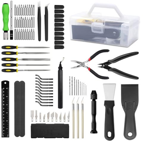 3D Drucker Werkzeuge Kit, Mintion 3D Drucker Zubehör, Handbohrer, Spachtel, Pinzette, Feile, Cutter, Entgrater, Lineal, Gravurwerkzeug und weiteres 3D Druck Zubehör für alle 3D Drucker