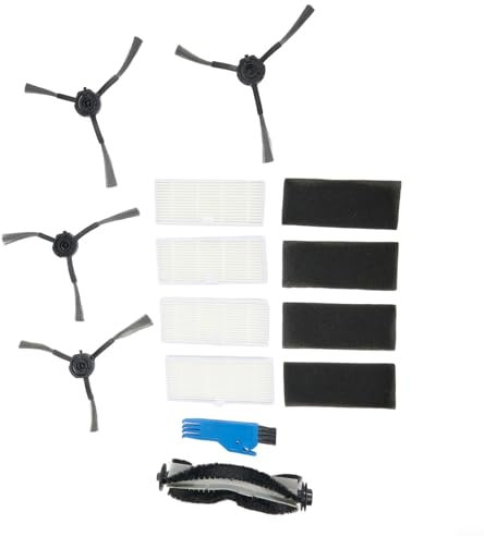 ZiStarlilife Ensemble de pièces de rechange pour aspirateur robot Vactidy pour aspirateur Nimble T6, brosse latérale, filtres en tissu, brosses de nettoyage