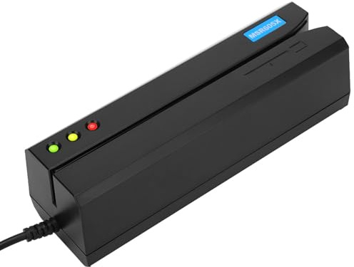 Pongnas MSR605X Magnetstreifen-Kartenleser, Schreibanzeige, Schneller Betrieb, USB-Stromversorgung Zum Lesen und Schreiben von Kartendaten