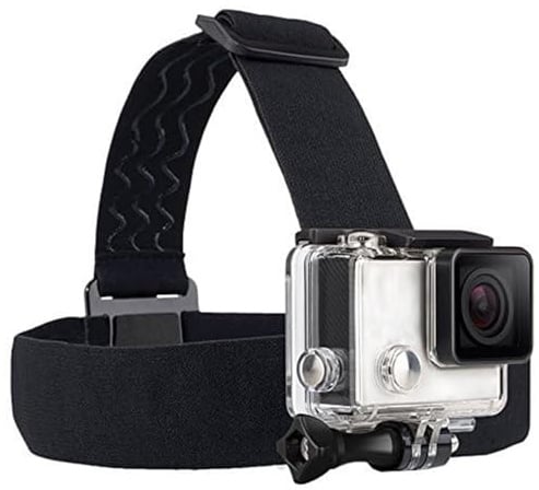 TEKCAM Kopfband Gürtelhalterung mit Schraube, kompatibel GoPro Hero 7 6 5 Apeman Akaso Campark Victure Crosstour Prymax Dragon Touch 4K Action Sportkamera (Kamera nicht im Lieferumfang enthalten)
