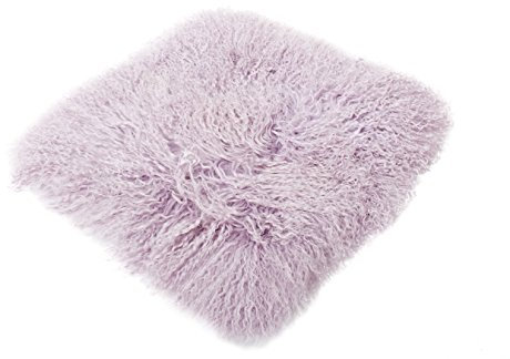 Reissner Lammfelle Tibet Lammfell Kissenbezug langflorig 40x40cm JAY05 Farbe hell lila