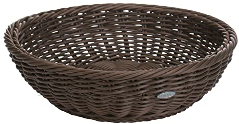 Saleen Korb-Schale, Gastrotauglich, Rund, Durchmesser: 29 cm, Kunststofffaser, Dunkelbraun, 02051906101