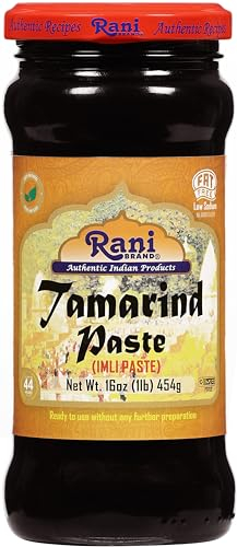 Rani Tamarind Paste Puree (Imli) 16oz (1lb) 454g Glass Jar, No Added Sugar ~ All Natural | Vegan | Gluten Free | No Colors | Non-GMO | Kosher | Indian Origin