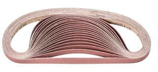 PFERD 585320 BA Kurzbänder, Ausführung Korund A, Flexible Schleifmittel, 120 Korngröße, 520mm x 12mm, 100 Stück